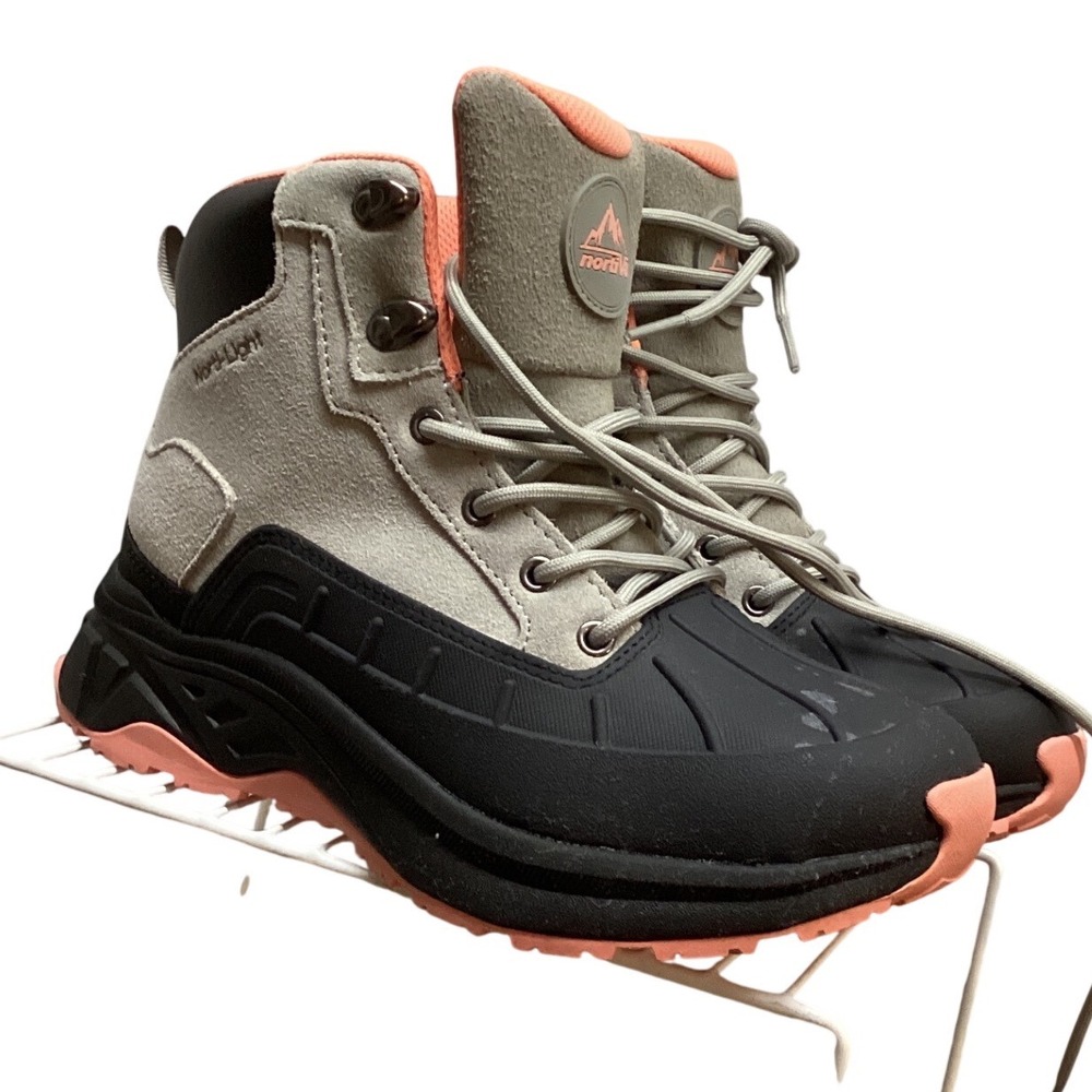 North Light Women's‎ Gray Coral Winter Lace Up Waterproof Boots Size 6